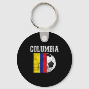 Columbia Flag Soccer Futbol Footll T Shirt Keychain