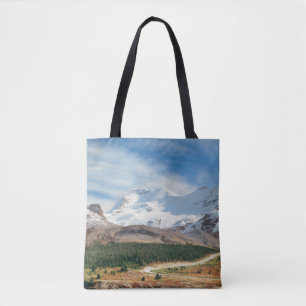 Columbia Icefield panorama with snow covered mount Tote Bag