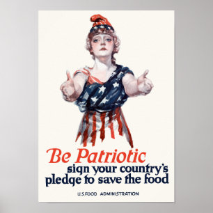 Columbia Invites You To Save Food -- WWI Poster