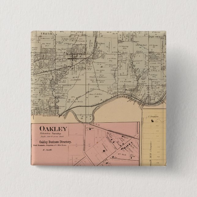 Columbia, Ohio 2 Inch Square Button (Front)