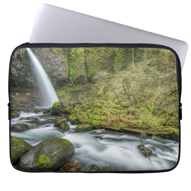 Columbia River Gorge, Ponytail Falls Laptop Sleeve (Front)