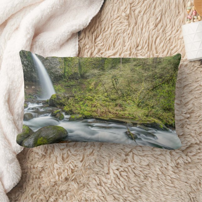 Columbia River Gorge, Ponytail Falls Lumbar Pillow (Blanket)
