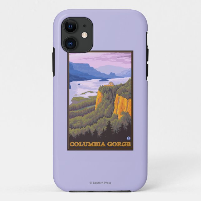 Columbia River Gorge Scene with Crown Point Case-Mate iPhone Case (Back)