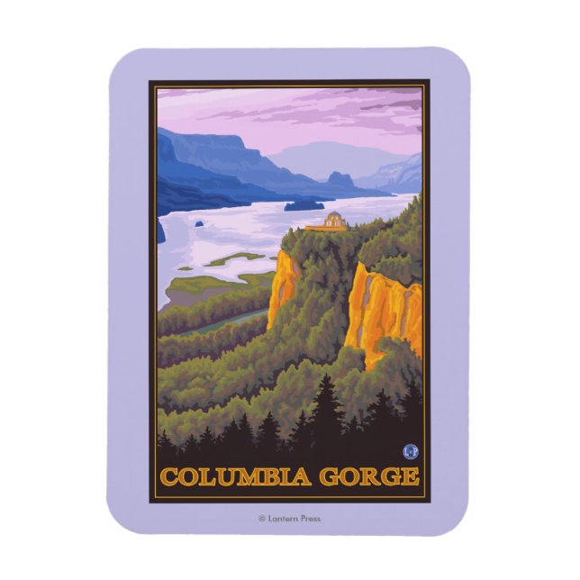 Columbia River Gorge Scene with Crown Point Magnet (Vertical)