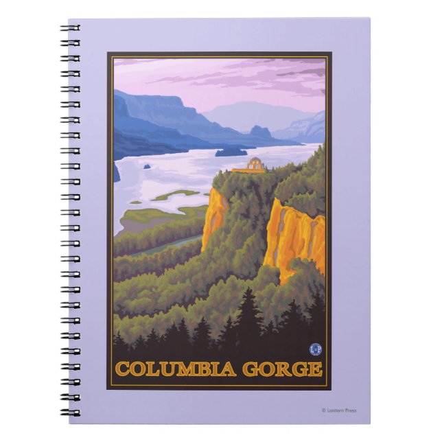 Columbia River Gorge Scene with Crown Point Notebook (Front)