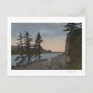 Columbia River, Oregon - Highway West of Oneonta Postcard