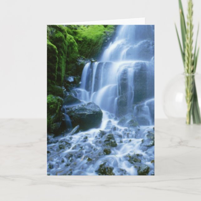 Columbia River Waterfall Fine Photo Card (Front)