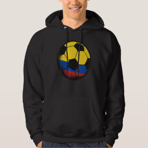 Columbia Soccer Ball Colombian Flag Sports Enthusi Hoodie