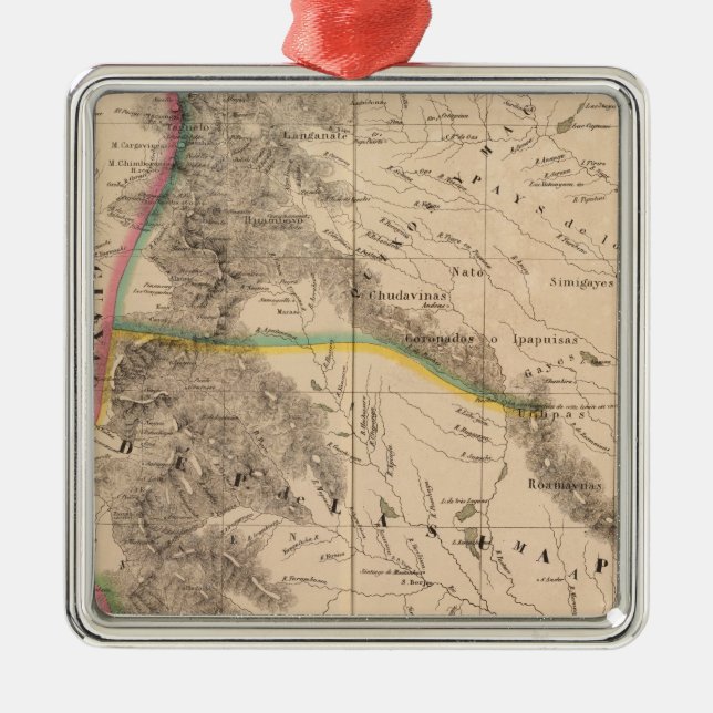 Columbia, South America 8 Metal Ornament (Front)