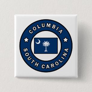 Columbia South Carolina 2 Inch Square Button