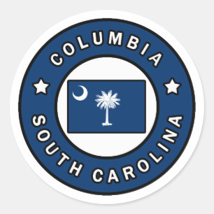 Columbia South Carolina Classic Round Sticker