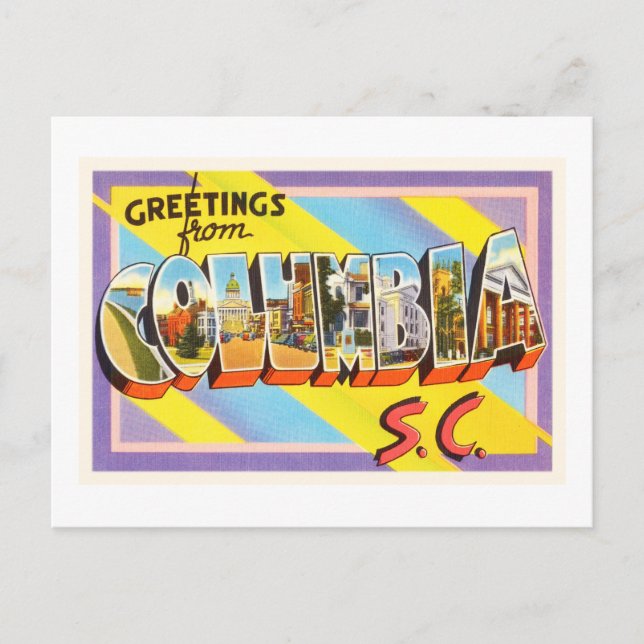 Columbia South Carolina SC Vintage Travel Postcard (Front)