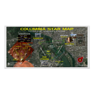 Columbia Star Map Poster