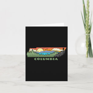 Columbia Tennessee Nature Outdoor Hiking Retro  Card