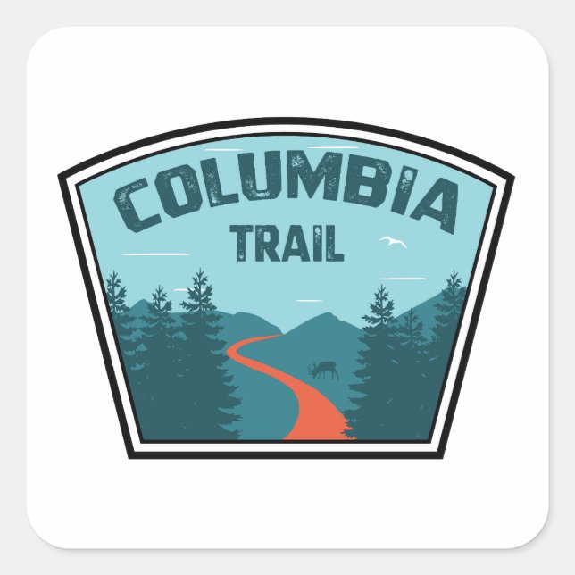 Columbia Trail New Jersey Square Sticker (Front)