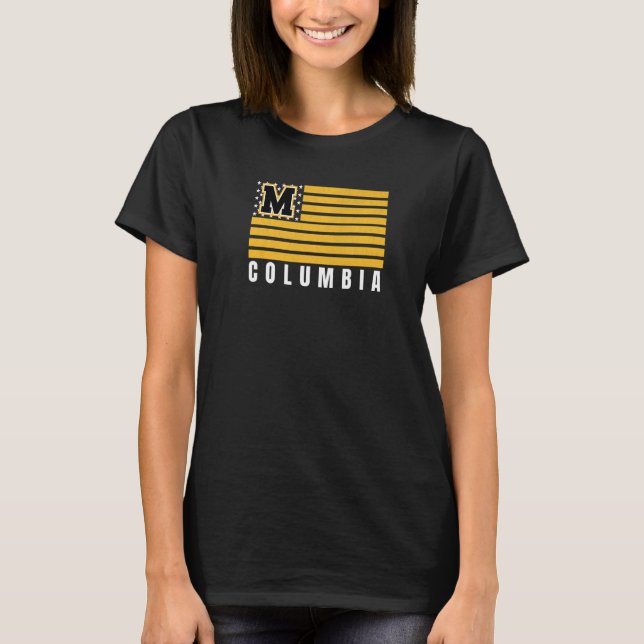 Columbia USA Flag YellowBlack Columbia MO US Ameri T-Shirt (Front)