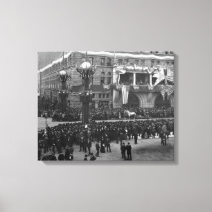 Columbian Parade Forming on Lake Front Chicago Canvas Print