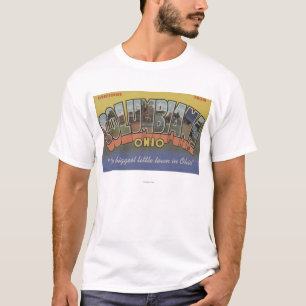 Columbiana, Ohio - Large Letter Scenes T-Shirt