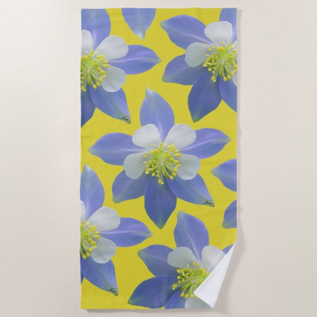 Columbine 2 beach towel (Front)