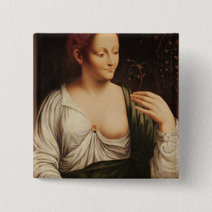 Columbine 2 Inch Square Button