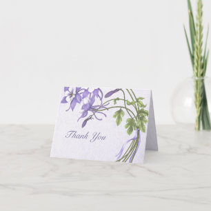 Columbine Bouquet Thank You Card