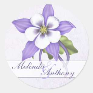 Columbine Bride Groom Envelope Sticker - Customize