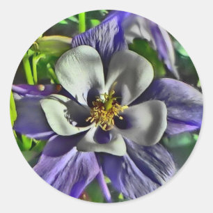 Columbine flower stickers