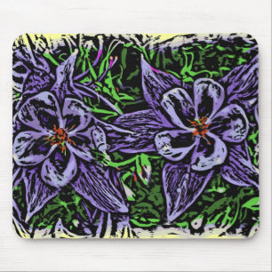 Columbine flowers mousepad