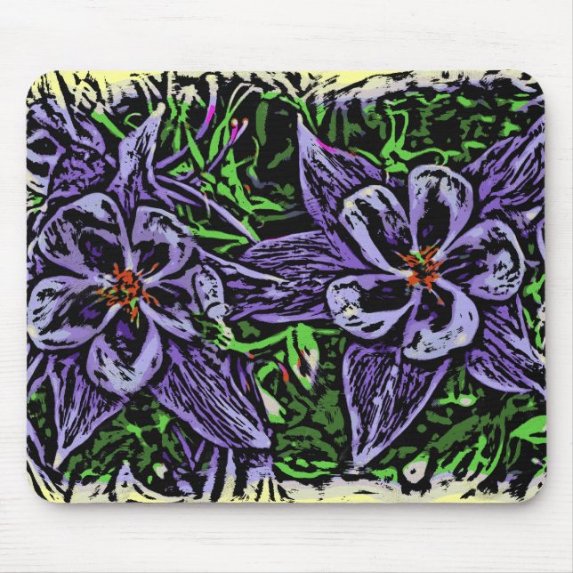 Columbine flowers mousepad (Front)