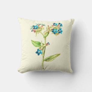 Columbine Flowers Throw Pillow