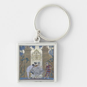 Columbine, illustration for 'Fetes Galantes' by Pa Keychain