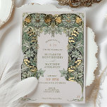 Columbine Morris Victorian Vintage Wedding<br><div class="desc">Discover the enchantment of a Victorian-themed wedding with this elegant invitation, inspired by the legendary designer William Morris. During the Victorian era, weddings were more than mere ceremonies; they symbolized the unity and growth that binds two lives together. The intertwined greenery and florals in this design reflect these timeless themes,...</div>