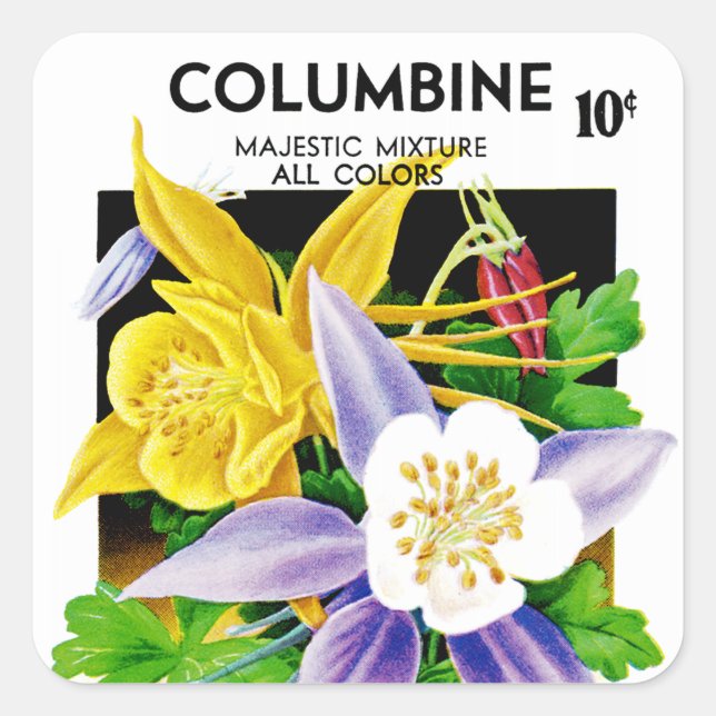 Columbine Seed Packet Label (Front)