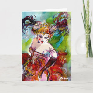 COLUMBINE / Venetian Masquerade Ball Card