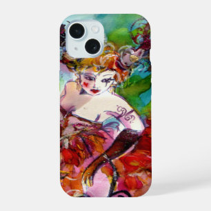 COLUMBINE Venetian Masquerade Night,Lady in Red iPhone 15 Case