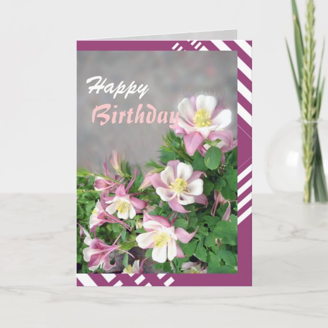 Columbines greeting card (Front)