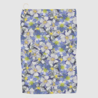 Columbines Seamless Pattern Golf Towel