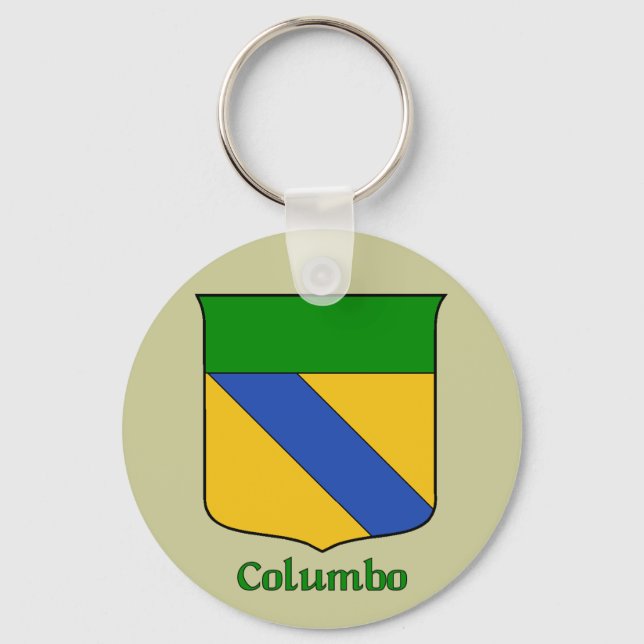 Columbo Historical Shield Keychain (Front)