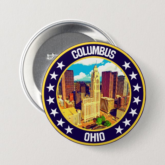 Columbus                                           3 inch round button (Front & Back)