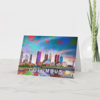 Columbus Abstract Art  Card