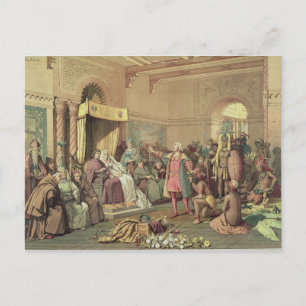Columbus at the Royal Court of Spain in Barcelona Postcard