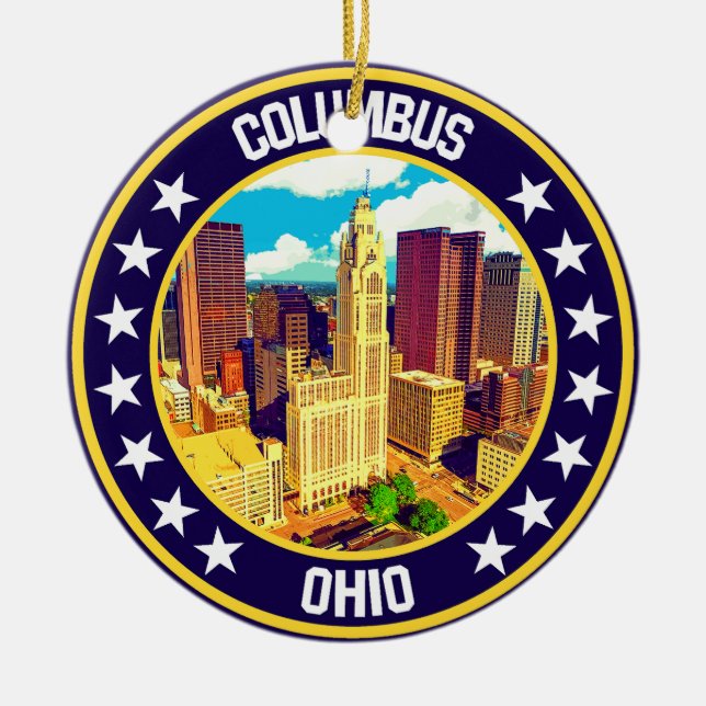 Columbus                                           ceramic ornament (Front)