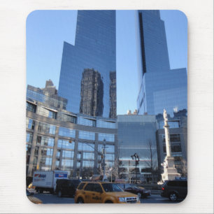 Columbus Circle NYC New York Skyscrapers Taxi Mouse Pad