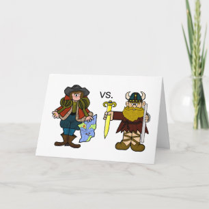 Columbus contre la carte de voeux d'Erikson