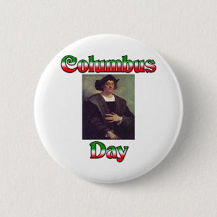Columbus Day 2 Inch Round Button