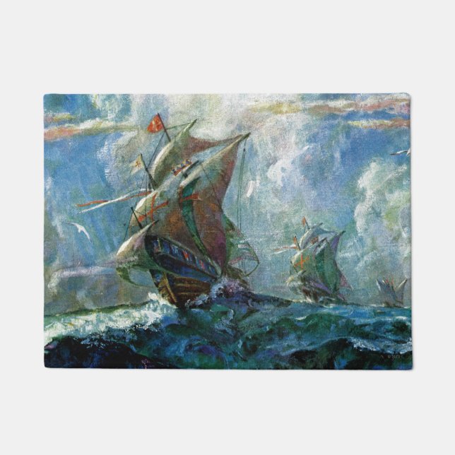 Columbus Day Doormat (Front)