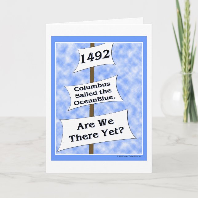 Columbus Day Greeting Card (Front)