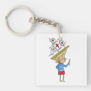 Columbus Day Keychain