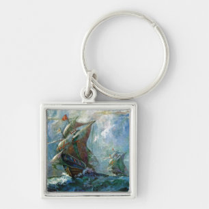 Columbus Day Keychain