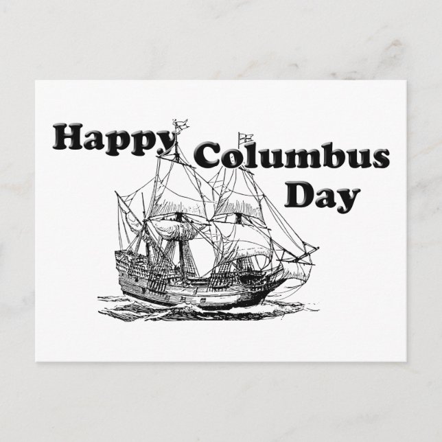 Columbus Day Postcard (Front)